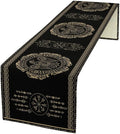 Nordic Vikings Table Runner, Viking Raven Rune Mythology Aesthetic Table Runner by Unknown