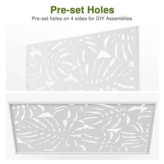 Casaphoria 72" H x 47" W Metal Outdoor Privacy Screen, Freestanding Decorative - Image 4
