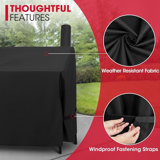 Unicook Offset Smoker Cover 60 Inch, Outdoor Heavy Duty Waterproof Charcoal BBQ - Image 6