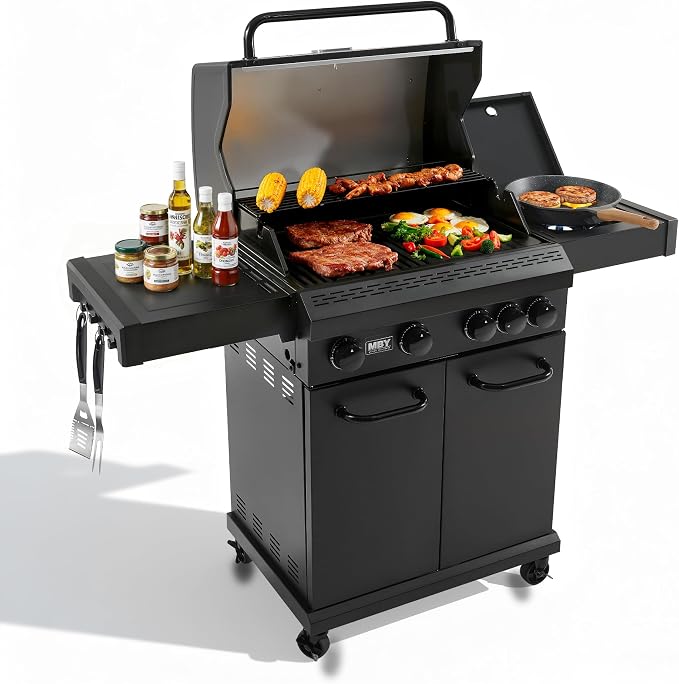 4 Burner Propane Grill, 50000 BTU BBQ Grill by Unknown