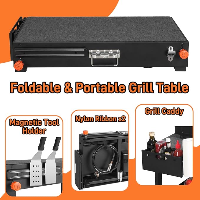 Grill Table for Blackstone Griddle, Portable Griddle Table - Image 3