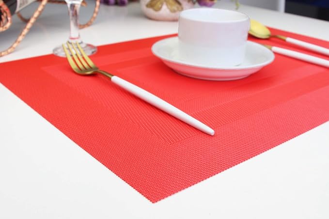 PIGCHCY Placemats Set of 8 Washable Durable Place Mats Vinyl Heat Resistant - Image 8