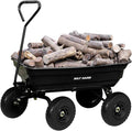BILT HARD 4 Cu.Ft. 10" No-Flat Tires Poly Yard Dump Cart by BILTHARD