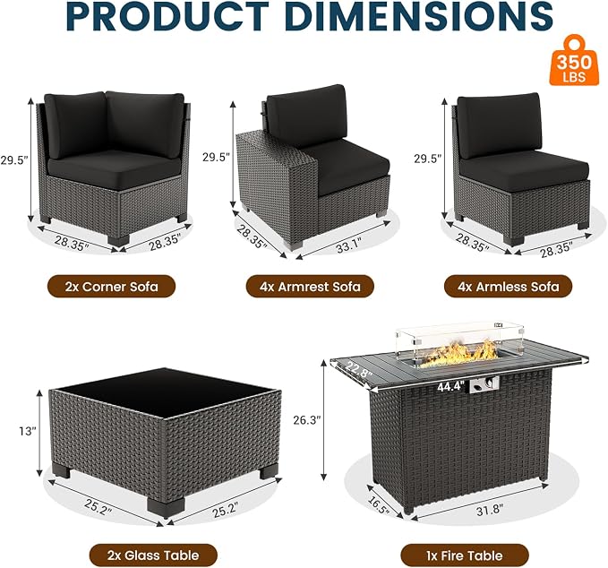 13 Piece Patio Furniture Set - Image 5