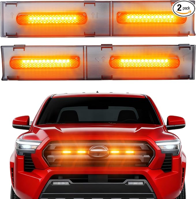 Front Grille Grill Lights for 2024 2025 Tacoma SR SR5 Led Grill Light by BreTrewri