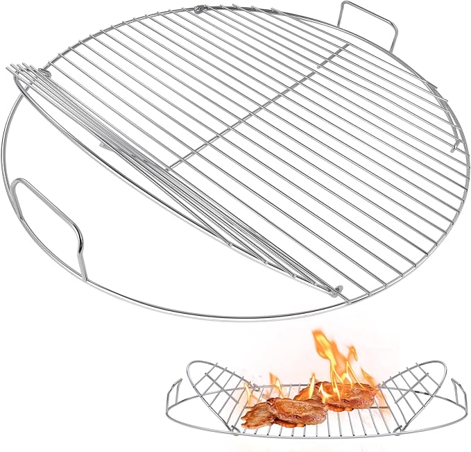 Coolbird Hinged Cooking Grate for 22 Inch Charcoal Grill, Iron Replacement by Coolbird