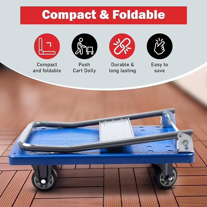 660 lbs Foldable Platform Truck Dolly - Image 2