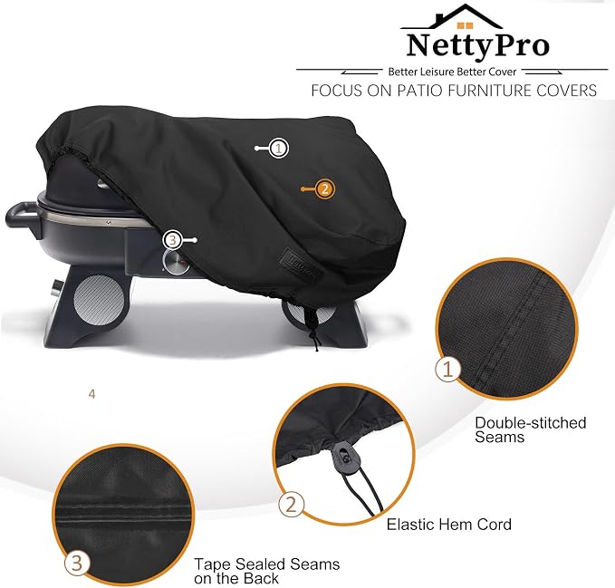 NettyPro Griddle Cover for 22 Inch 17 Inch Table Top Griddle, Waterproof Heavy - Image 4