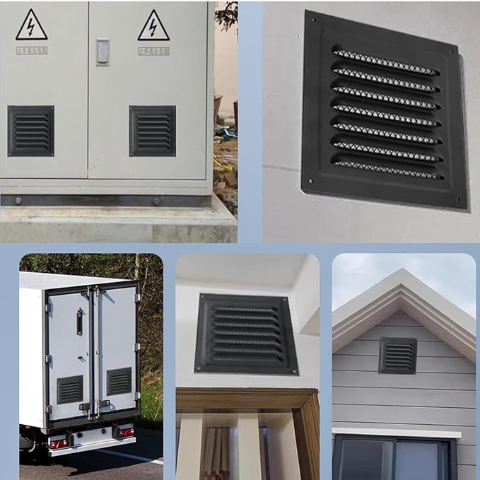 2pcs Attic Vent Soffit Vent Aluminum Wall Vent Metal Shed Vent Square Vent - Image 4
