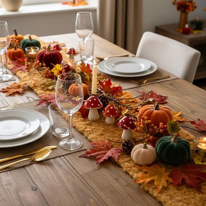 Zeyune 2 Pcs Fake Moss Table Runner - Image 4