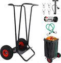 ARCITON Trash Bag Holder with Wheels, Heavy Duty Metal Garden Garbage Bag by AARCITON