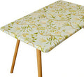 Rectangle Picnic Table Cloth, Elastic Waterproof Fitted Vinyl Tablecloths by Unknown