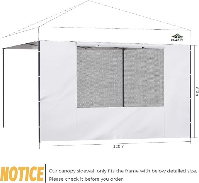 10x10 Pop Up Canopy Sidewall - Image 2