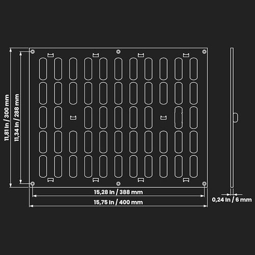 16" x 12" Inch White Adjustable Air Wall Vent Cover - Image 2