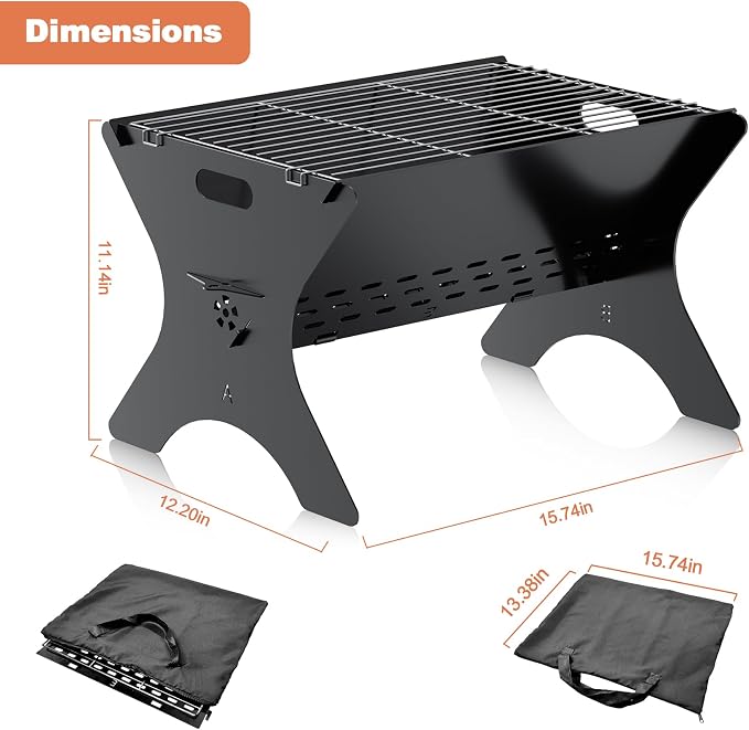 Camping Campfire Grill, Backpacking BBQ Grill - Image 2