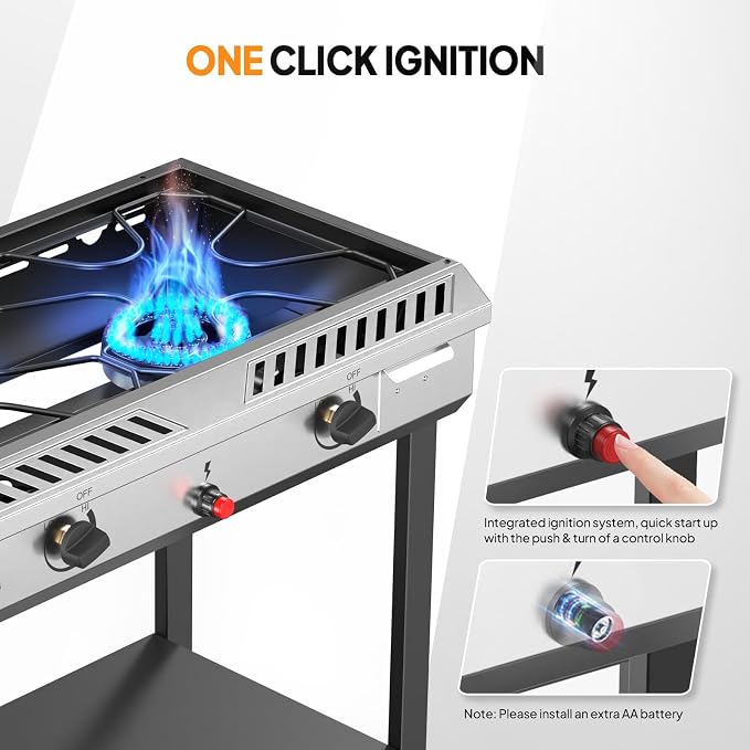 Bonnlo 2 Burner Propane Gas Stove - Image 3