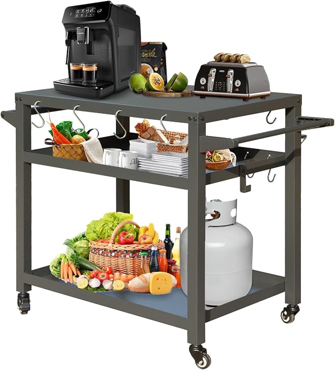 Domi 3-Tier Outdoor BBQ Grill Cart by domioutdoorliving