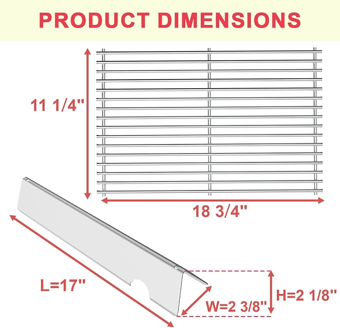 DcYourHome 66097 Grill Grates 66033 Flavorizer Bars - Image 5