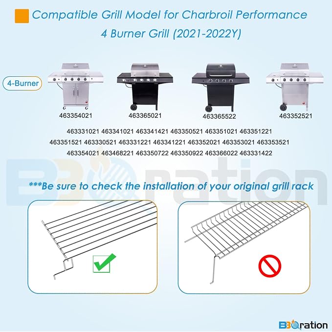 Warming Rack Grill Parts for Charbroil Performance 4 Burner 463352521 463354021 - Image 2