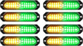 ASPL 8pcs Sync Feature Ultra Slim 12-LED Surface Mount Flashing Strobe Lights by ASPL