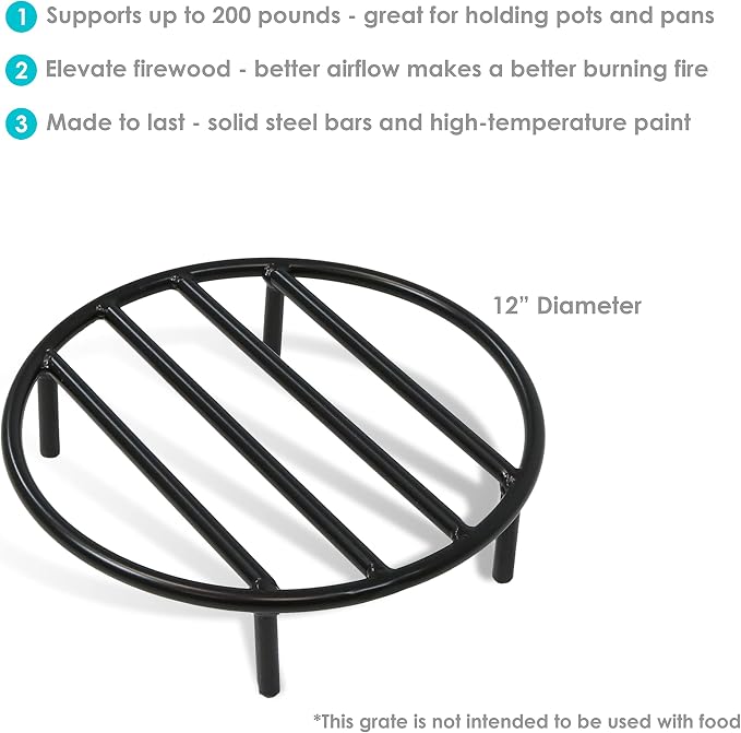 Sunnydaze Round Fire Pit Grate - Image 3