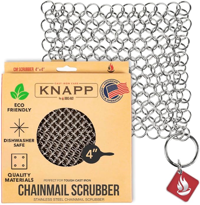 Knapp Made Original 4" Chainmail Scrubber by CM+SCRUBBER