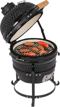 VINGLI 13" Kamado Charcoal Grill Portable Barbecue Grill BBQ Kettle Stand Lid by VINGLI