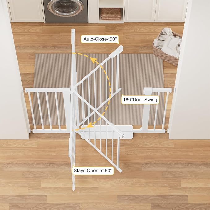 Cumbor 29.7-48" Baby Gate for Stairs, Mom's Choice Awards Winner-Dog Gates for - Image 4