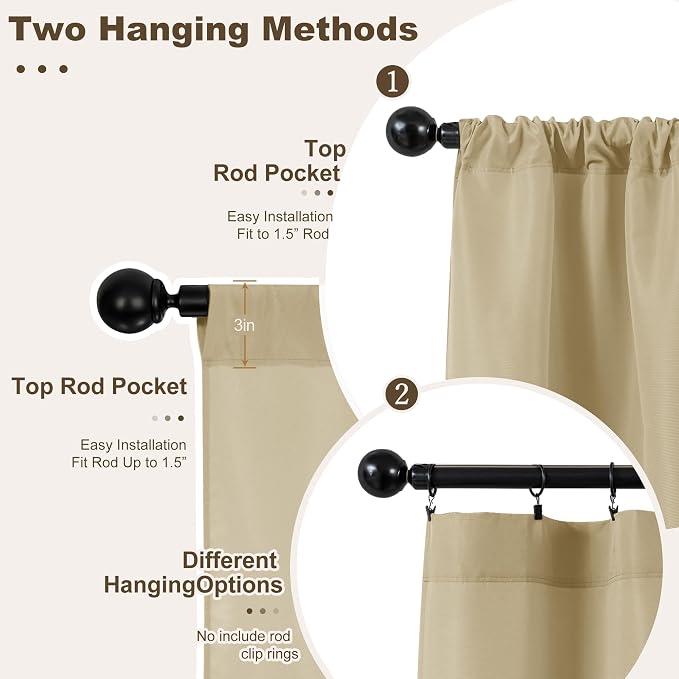 HolidayIdeas Outdoor Patio Curtains Waterproof - Image 3