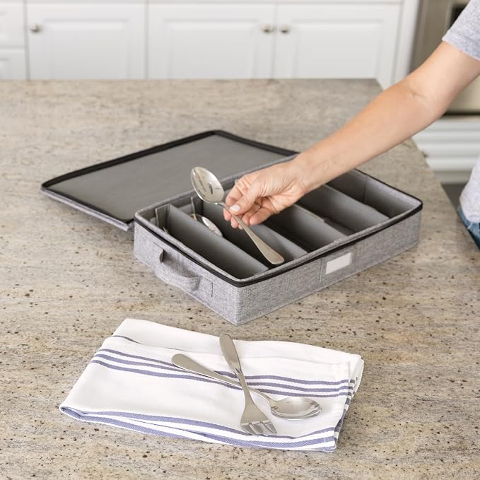 Flatware Storage Case with 5 Adjustable Compartments - Image 6
