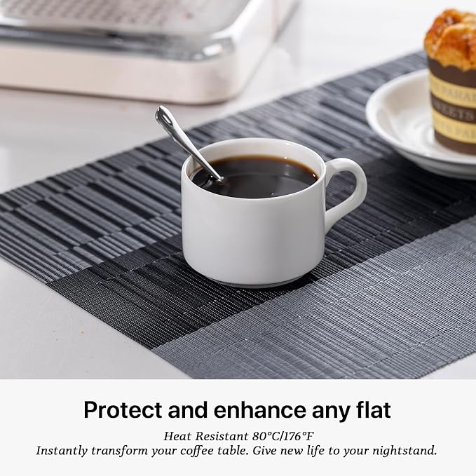 LEXMORE Placemats Set of 8 Vinyl/Plastic Woven Place Mats - Image 5
