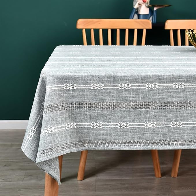 Heavy Duty Cotton Table Cloth for Rectangle Table Rectangular Farmhouse Vintage by Yofori
