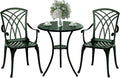 Patio Bistro Set 3 Piece, Cast Aluminum Bistro Set by Embraceartofoutdoorliving