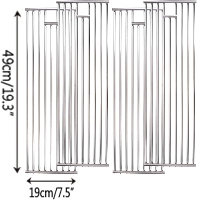 J&HYBBQ Stainless Steel Grill Grate 19 1/4 x 7.5 Inch, 7.8 mm Rod BBQ Grill - Image 2
