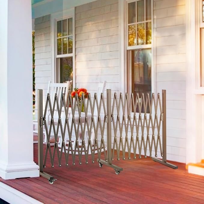 TECSPACE Aluminum Expandable Garden Fence, Portable Barricade Gate - Image 4
