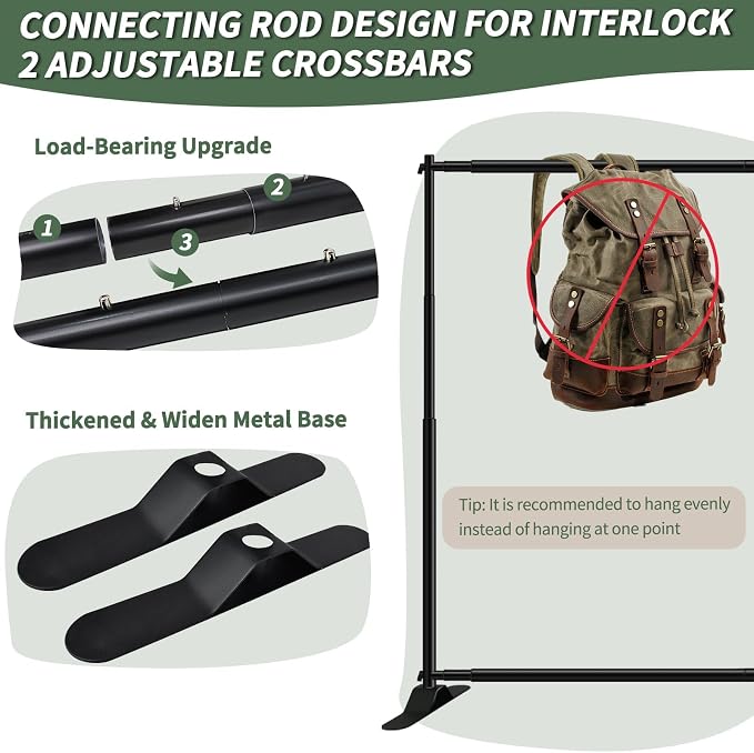 iElyiEsy 10x8FT Strengthen Heavy Duty Thickened and Sturdier Background Stand - Image 4