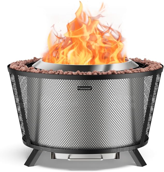 29” Large Capacity Smokeless Fire Pit by Panovue