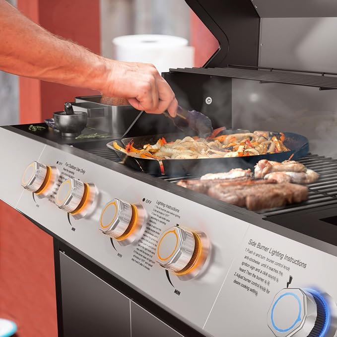4 Led Burner Propane Gas Grill - Image 2