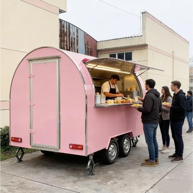 BBQ Food Trucks Pizza Food Trailers Shop Cart Truck Food Trailer by Unknown