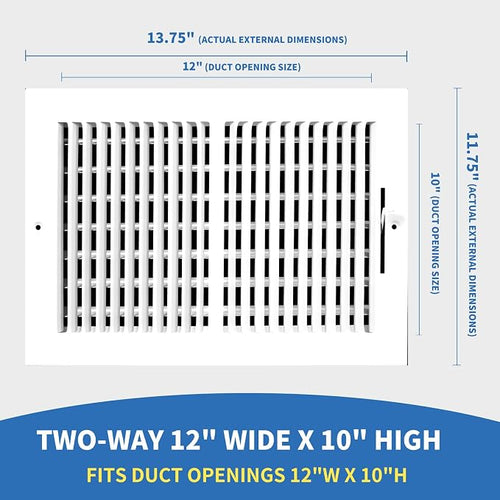 12x10 Vent Register, Vent Covers - Image 2