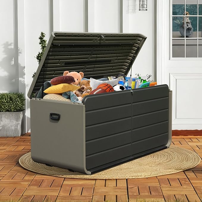 Domi 160 Gallon Outdoor Storage Box – Waterproof, UV-Resistant Deck Box by domioutdoorliving
