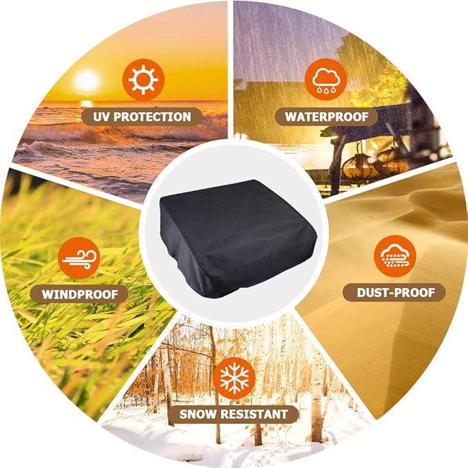 iCOVER 17 inch Griddle Cover- Heavy Duty Waterproof 600D Polyester Canvas Table - Image 5