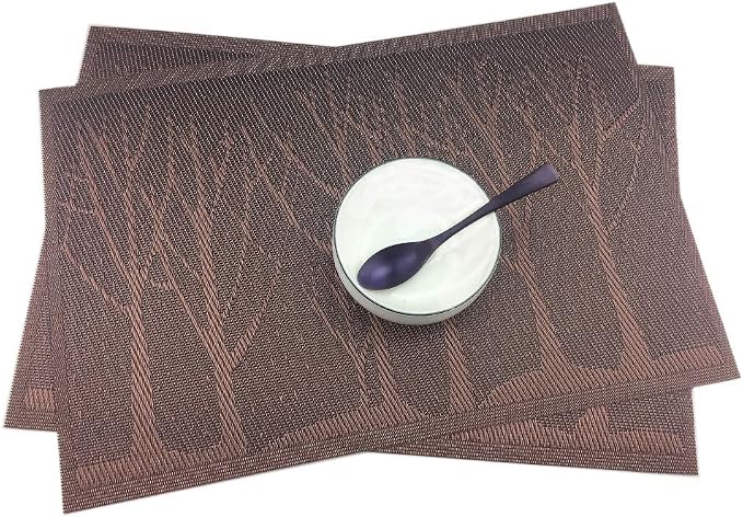Gugrida Place Mats PVC Set of 6, Table Placemats Set of 6 PVC Mat Table Mats - Image 6