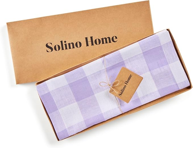 Solino Home Linen Checkered Table Runner 132 Inches Long - Image 5