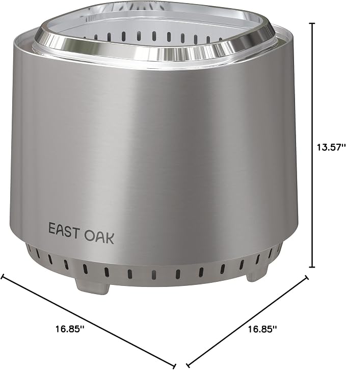 EAST OAK Camber Smokeless Fire Pit 17'' - Image 10