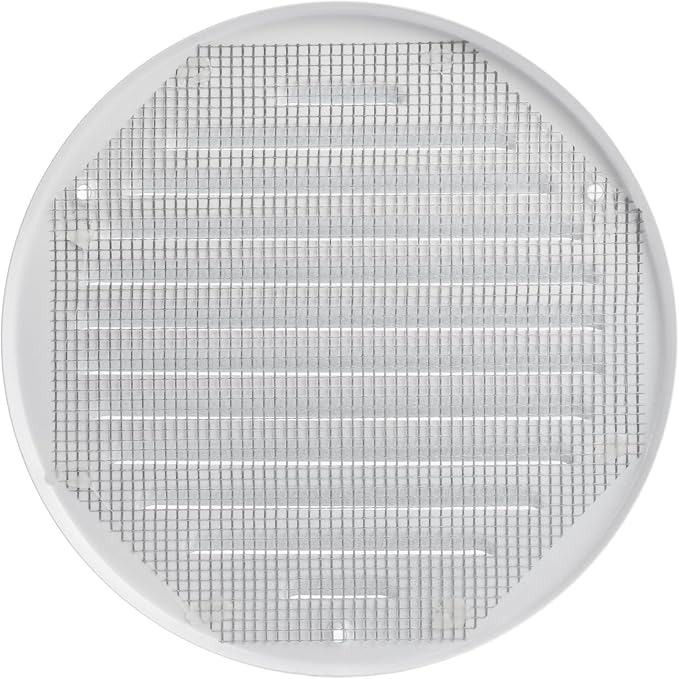 White Metal 6'' Inch Round Ventilation Grille - Image 3