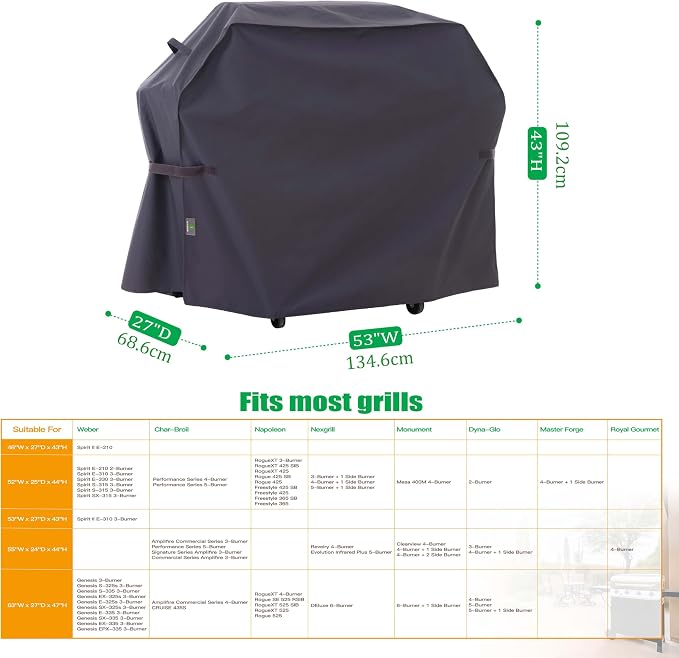 F&J Outdoors Grill Cover, Waterproof Anti-UV - Image 2