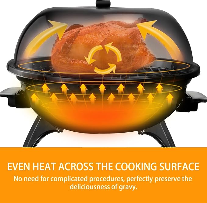 Electric BBQ Grill Techwood 15-Serving Outdoor Electric Grill - Image 6
