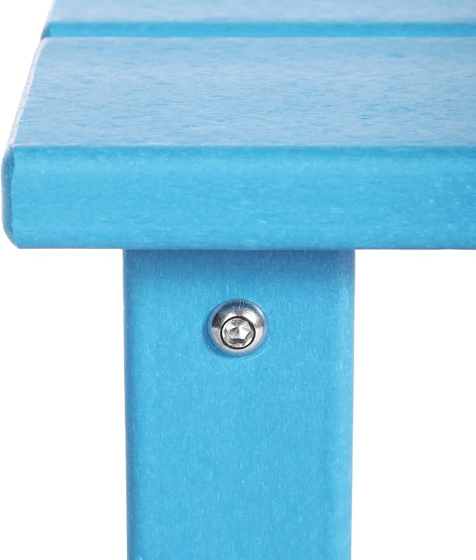 Costaelm Kids Outdoor Side Table, Small Patio HDPE Adirondack Square Table - Image 6