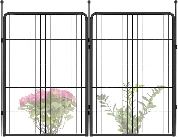 FXW Garden Fence Outdoor for The Yard – 40in x 4.5ft Heavy Duty Metal Animal by FXW